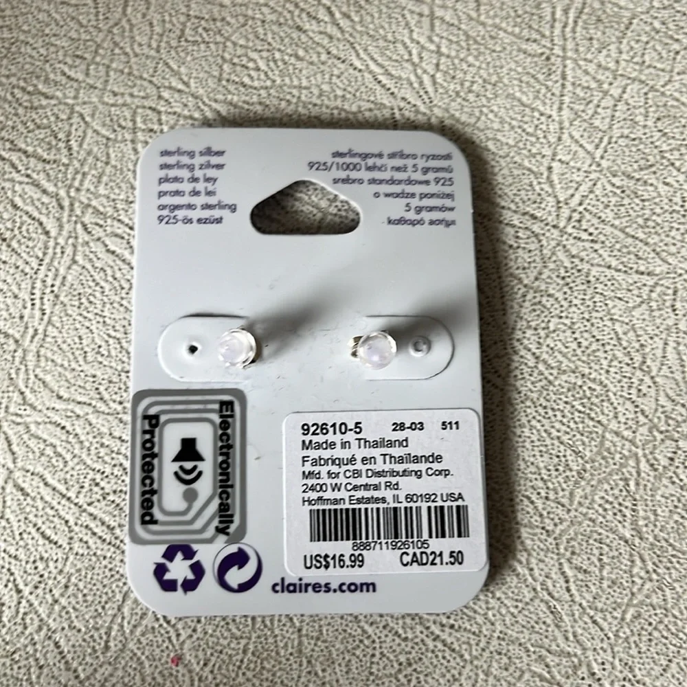 Claire’s sterling silver heart earrings